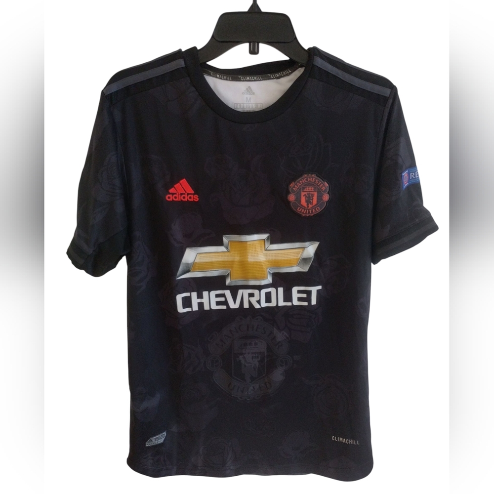 Adidas Manchester United Jersey #9 Martial 19/20 Black Orange Men’s M Climachill
